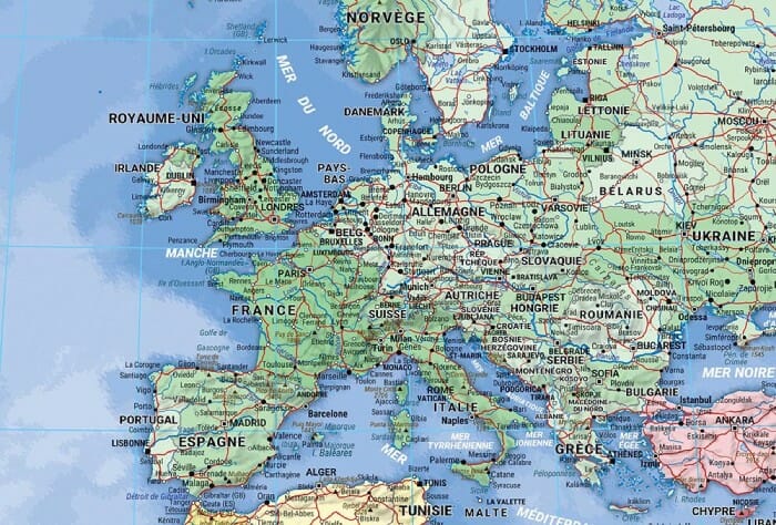 Planisphere blay foldex de l'europe