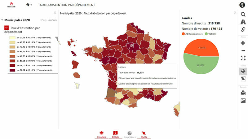 L'abstention à l'échelle nationale