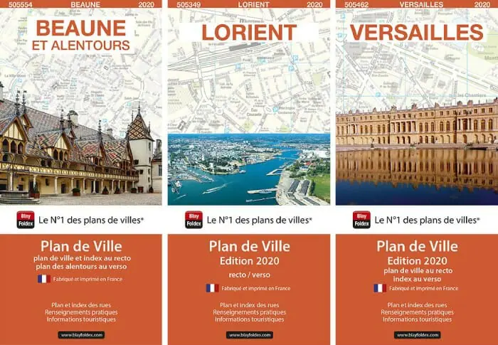 Plans de ville blay foldex : beaune, lorient, versailles