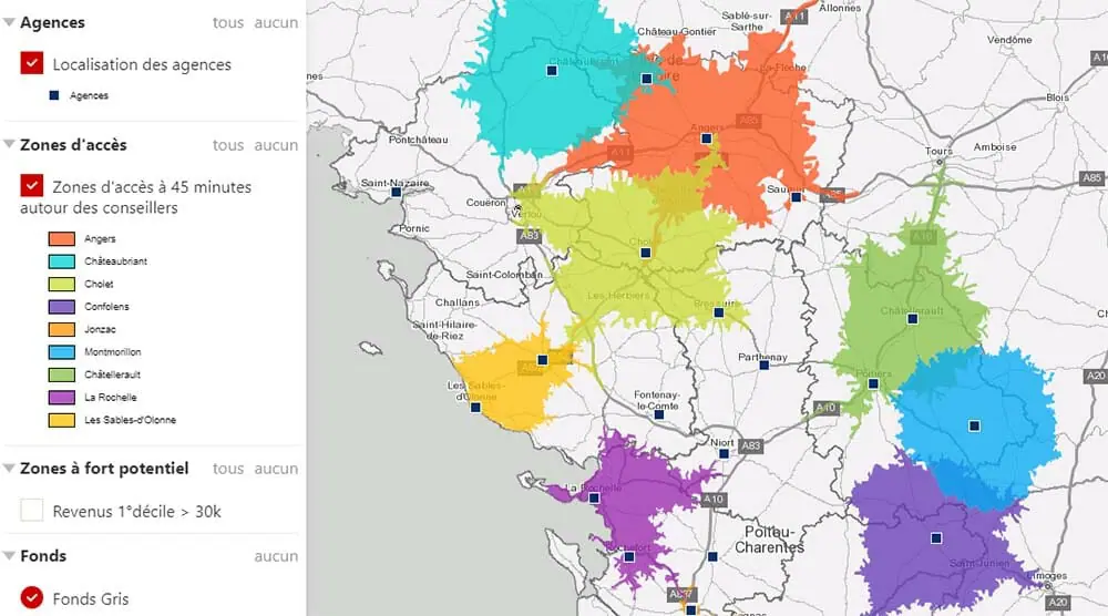 carte implantation restaurants franchisés et cannibalisation