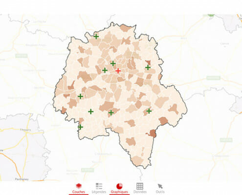 Implantation territoriale des medecins dans l'indre et loire