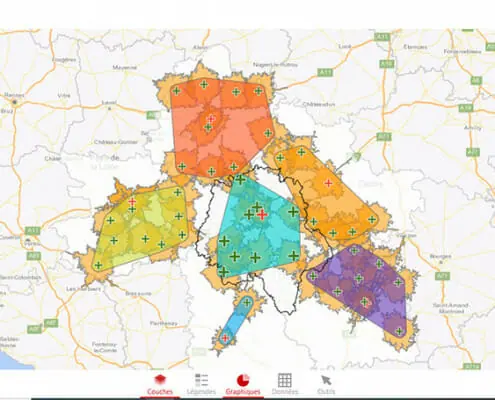 Implantation territoriale et zones blanches a partir des donnees ght