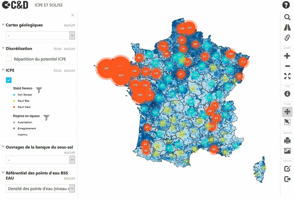 points de distribution et icpe d‘un reseau d’eau potable