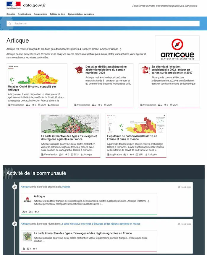 articque open data gouv