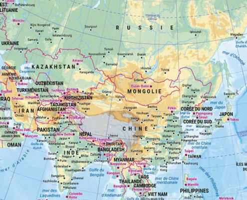 cartographie blay foldex de l'asie