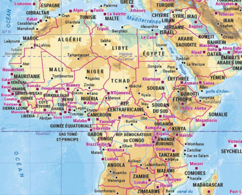 metier de cartographe : la carte de l'afrique