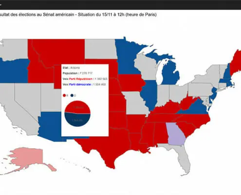 Carte thematique de l'election americaine 2020