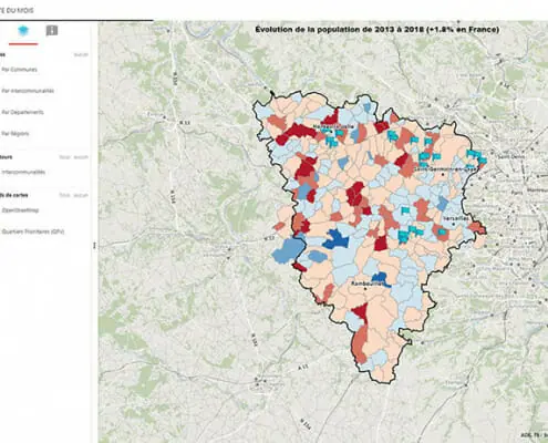 Evolution de la population dans les yvelines