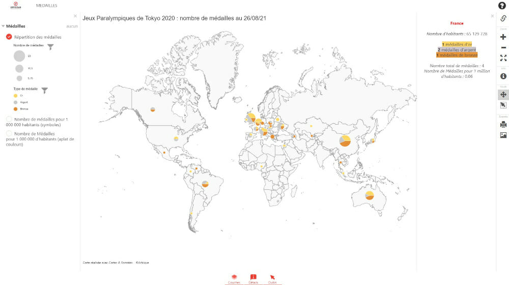 carte-jeux-paralympiques-tokyo-2020-nombre-de-medailles carte des jeux paralympiques de tokyo 2020 : le nombre de medailles