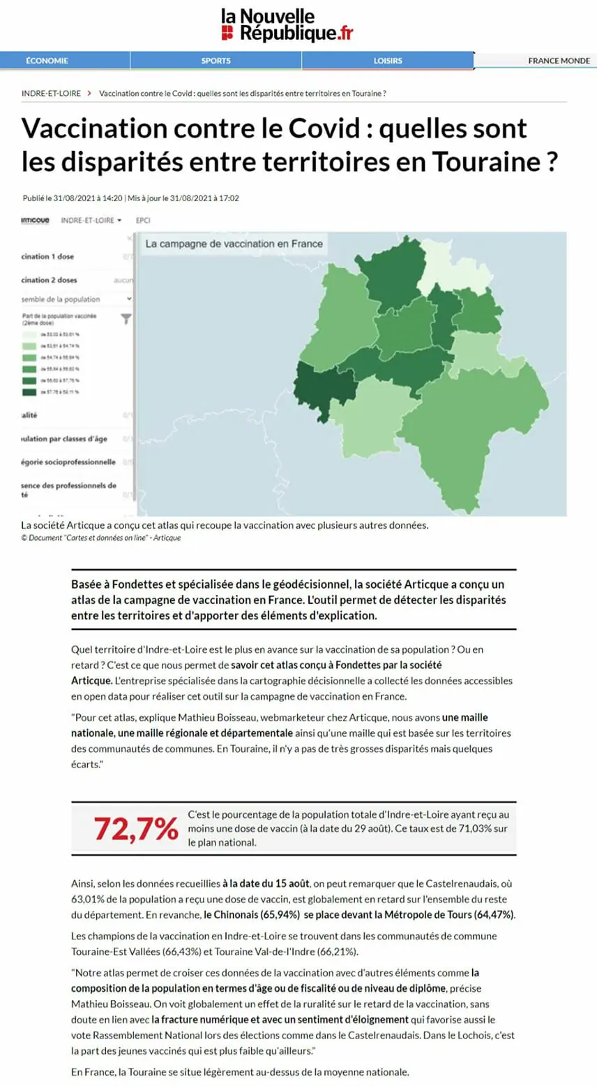 les disparites territoriales lors de la campagne de vaccination