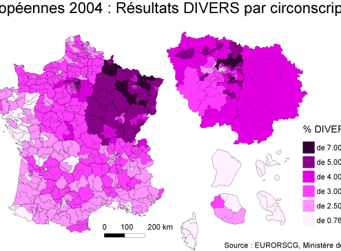 Elections européennes 2004 : score liste Divers