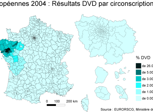 Elections européennes 2004 : score liste divers droite