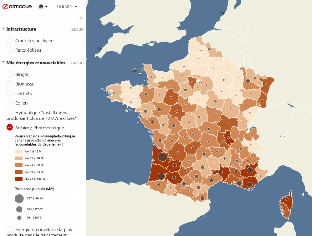 Carte Des Lieux énergétiques En France