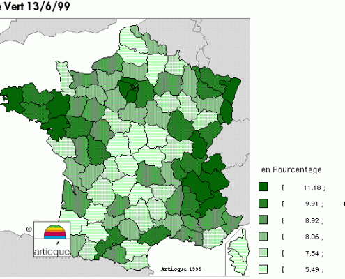 Elections européennes 1999 :: votes liste Vert