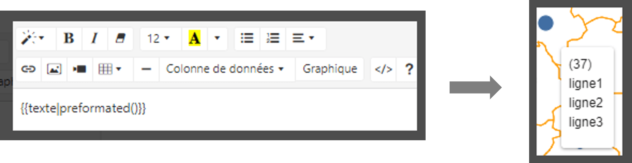 formatage fiche au clic articque