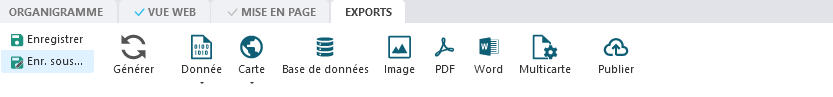 menu de paramétrage des exports dans Cartes & Données Online