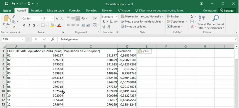 préparer son fichier Excel pour cartographier ses données avec Cartes & Données Online