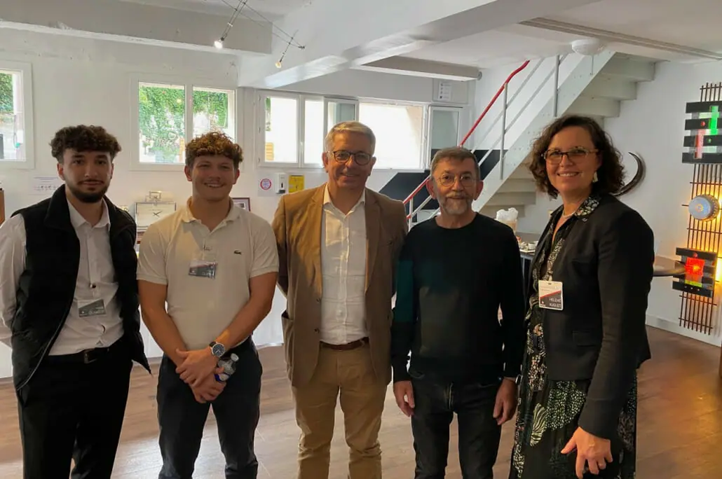 Philippe Roussy, président de la CCI Touraine, avec des membres d'Articque à la journée du géodécisionnel 2022