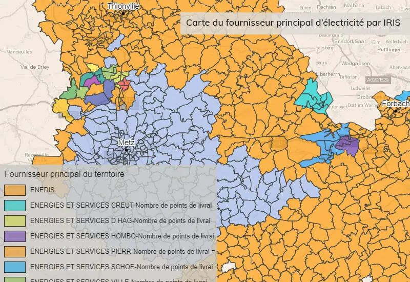 fournisseur principal d'électricité par IRIS