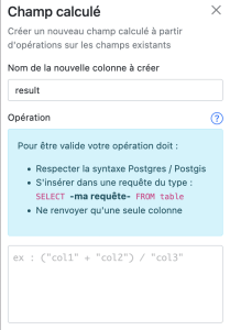 Requêtes SQL libres dans DataComposer