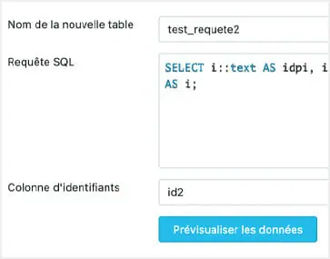 Requêtes SQL libres - DataComposer