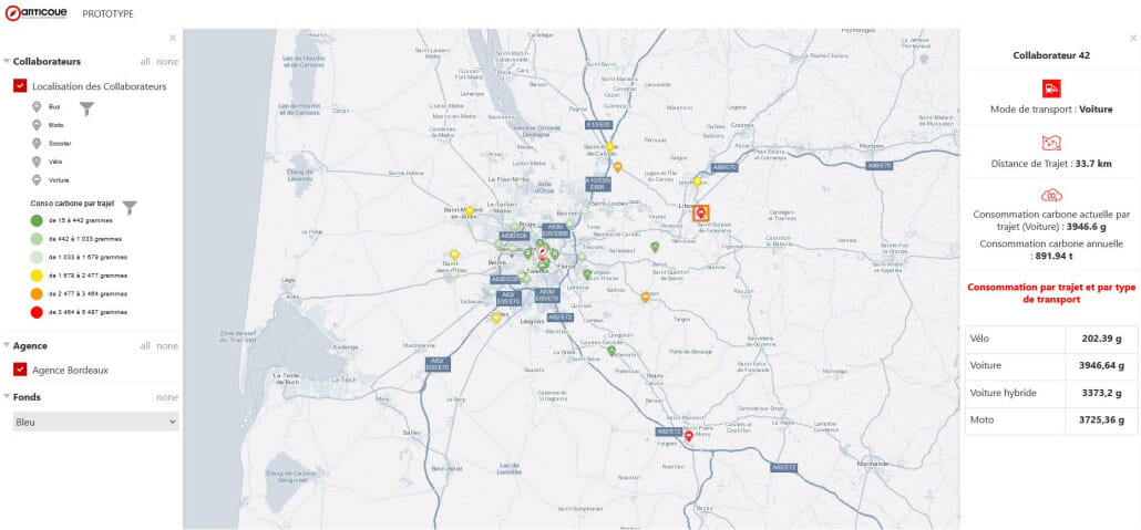 bilan carbone domicile travail