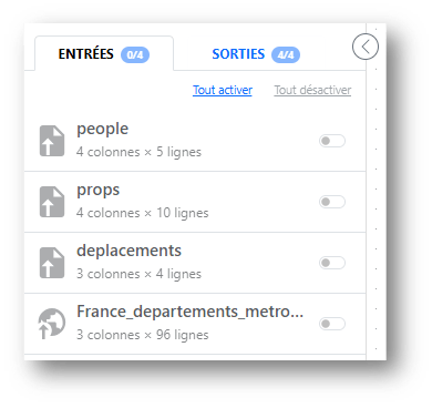 DataComposer : désactiviation centralisée desentrées et sorties