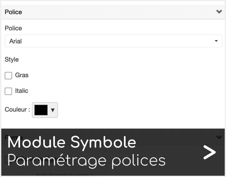 Paramétrage polices module symbole Articque by ChapsVision