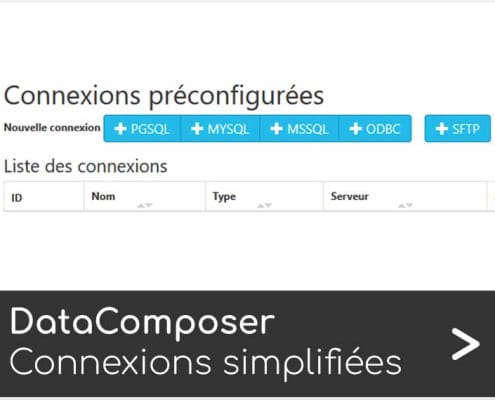 Connexions préconfigurées dans DataComposer, Articque by ChapsVision