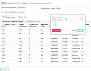 Filtre DataComposer simplifié