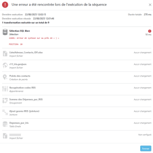 DataComposer Articque by ChapsVision : rapport exécution 