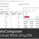 DataComposer filtre simplifié Articque by ChapsVision - logiciel géomarketing