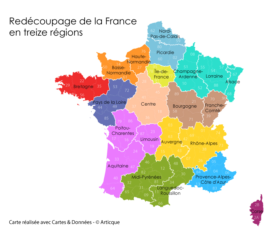 Carte De France Des Regions Carte Des Rgions De France